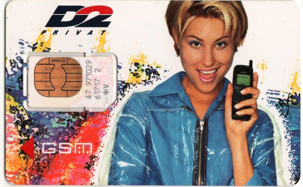 Coin D2 PRIVAT Woman with phone Art-D2-Netz - Mannesmann SIM-Vodafone Germany (Federal Republic) undefined