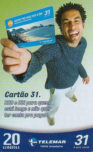 Coin Cartão 31 - Ddd E Ddi Para Quem Está Longe - 4384-093 - 200405 - Cartao 31 AM-Telemar AM 13 Amazonas Teleamazon Brasil undefined