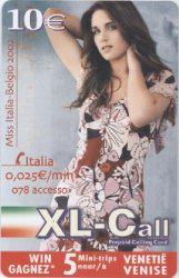 Coin Miss Italia-Belgio 2002 - Agatha Orfano 3-XL-Call prepaid cards subsidiary Expercom-Belgacom RTT Bélgica undefined