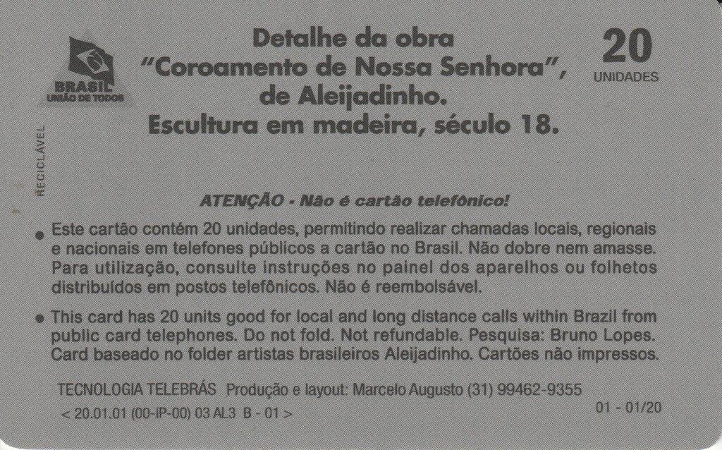 Coin Coroamento de Nossa Senhora - AL3 puzzle-Aleijadinho-Sistema Telebras 00 Brasil undefined