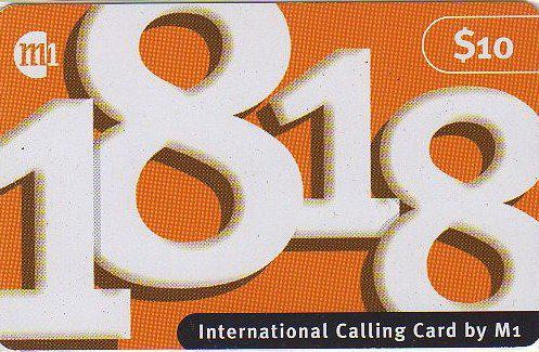 Coin M1 1818 International Calling Card by M1-M1 - Mobile Refill-Mobile Singapore Singapura undefined