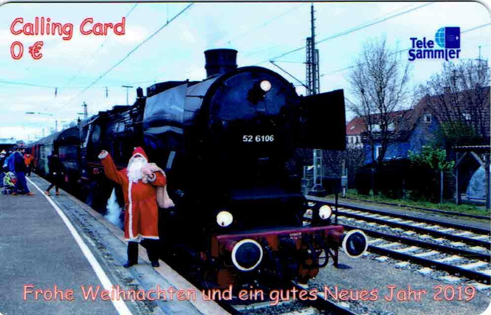 Coin TeleSammler - Dampflok 52 6106 - Frohe Weihnachten und ein-CallingCard TS-Deutsche Telekom Germany (Federal Republic) undefined