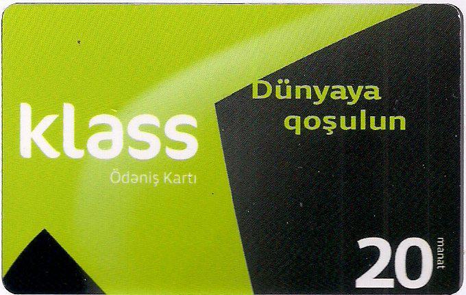 Coin Klass odenis kartı-Klass Odanis Karti-Bakcell Azerbaijão undefined