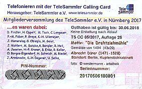 Coin TeleSammler - Mitgliederversammlung 2017 in Nürnberg-CallingCard TS-Deutsche Telekom Germany (Federal Republic) undefined