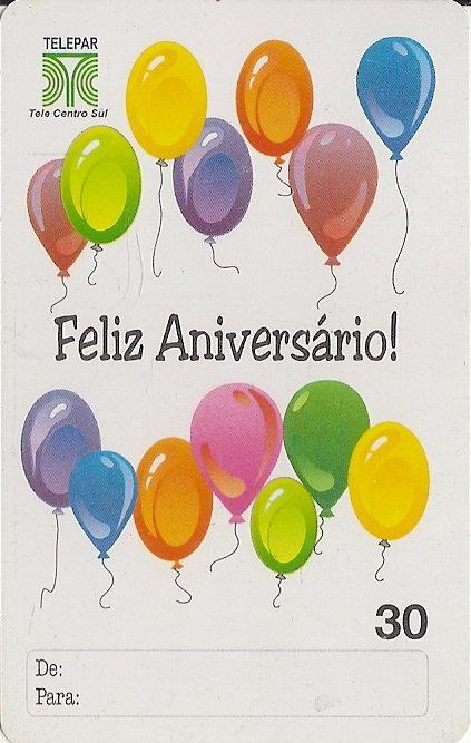 Coin Feliz Aniversário-011 - Conmemorativas Varias Logo Telepar-Brasil Telecom PR 05 Paraná Telepar Brasil undefined