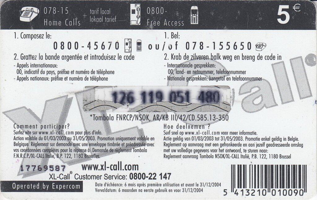 Coin Miss Italia-Belgio 2002 - Agatha Orfano 1-XL-Call prepaid cards subsidiary Expercom-Belgacom RTT Bélgica undefined