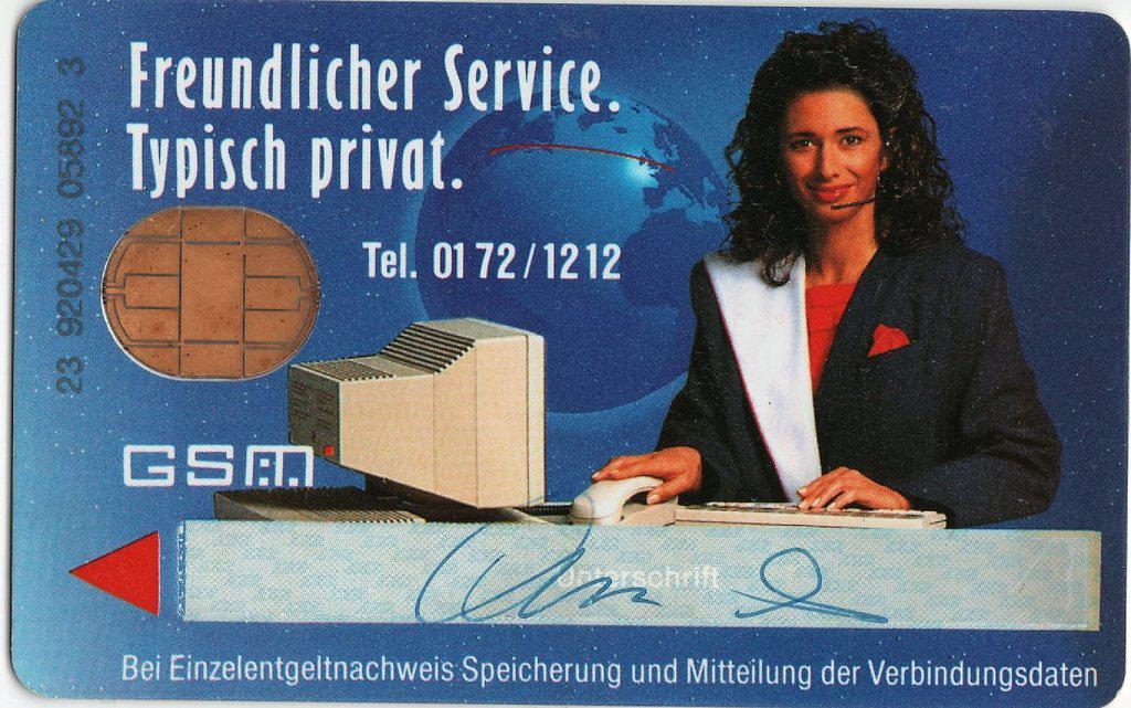 Coin D2-Privat - mannesmann - Freundlicher Service-D2-Netz - Mannesmann GSM-Vodafone Germany (Federal Republic) undefined