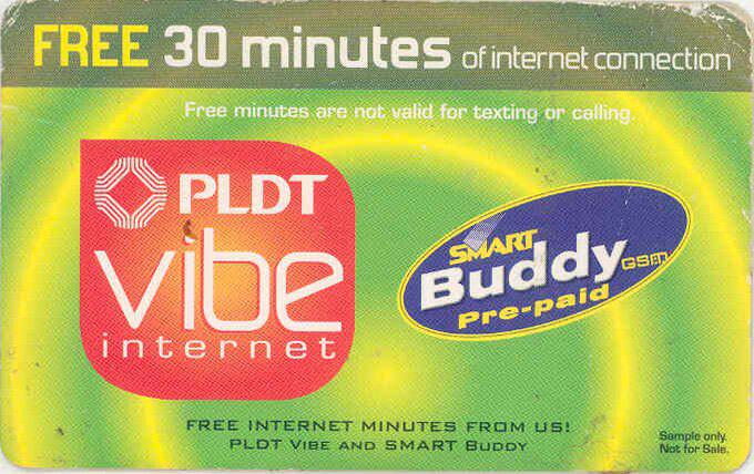 Coin Free 30 minutes of internet connection-PLDT Vibe internet-Remote Memory Philippines Filipinas undefined