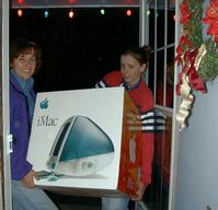 mom and bethany bring the evil imac into the house