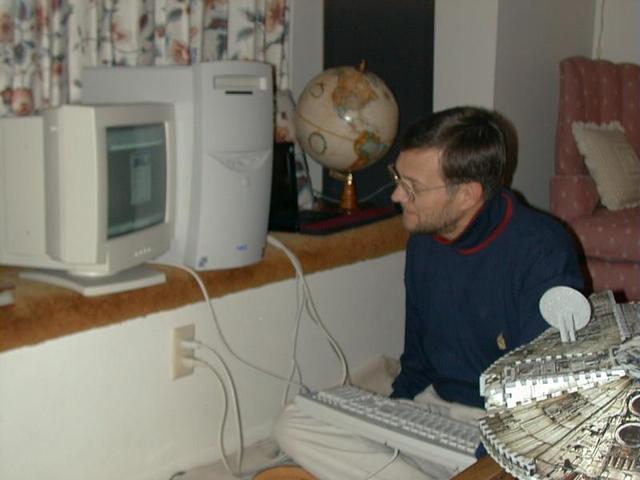 dad checks nerc's website for y2k updates