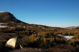 Camp at Heart Lake, James Peak Wilderness