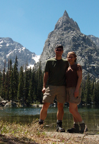 Jaeger and Kiesa at Lone Eagle Peak