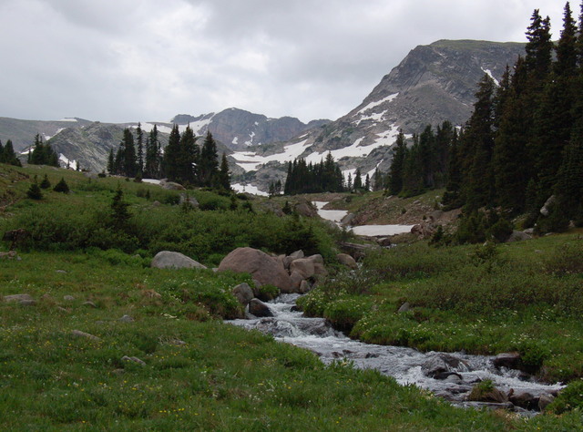 South and North Rawah Peaks and Rawah Creek