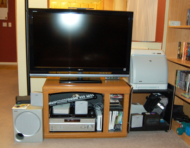 Entertainment center with all-new 1080p LCD