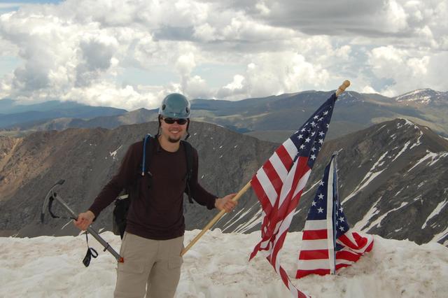 Jaeger on the summit of Torreys Peak