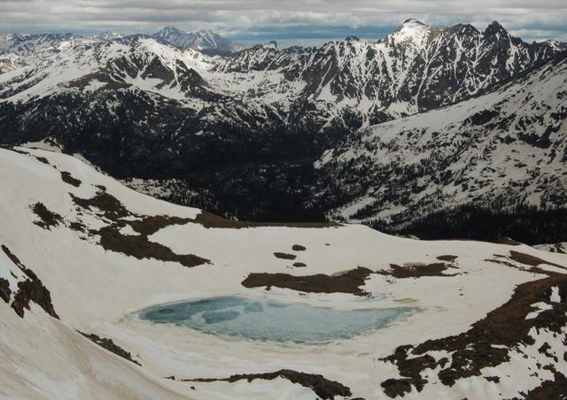 Looking north from Mount Neva: Lake Dorothy, Longs Peak, Mount Meeker, Apache Peak, Navajo Peak