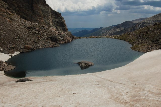 Looking down Andrews Glacier to Andrews Tarn