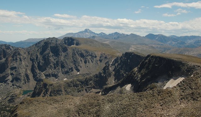 Longs Peak above Hayden Gorge