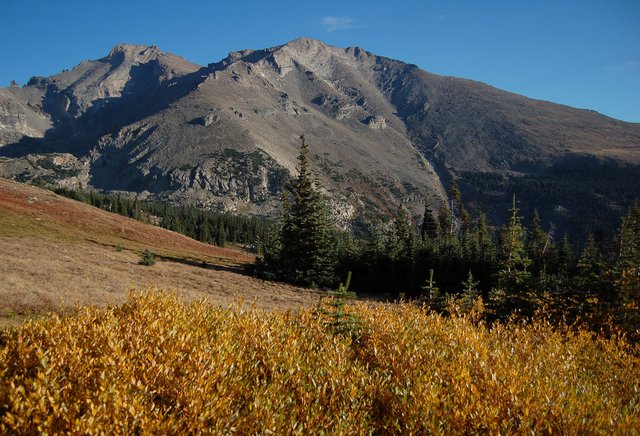 Longs Peak and Mount Meeker from North Ridge