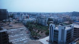 View out hotel window in Hyderabad         