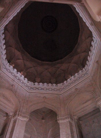 Inside the dome in one of the Qutb Shahi tombs