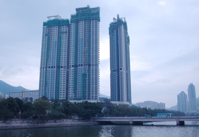 Residential tower under construction in Tai Wai