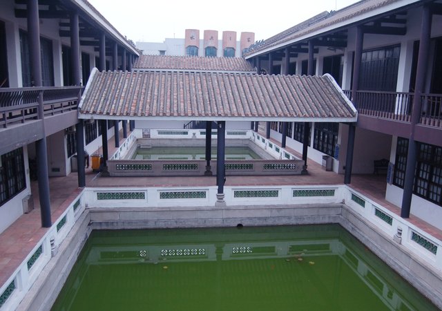 Pond between buildings at Whampoa