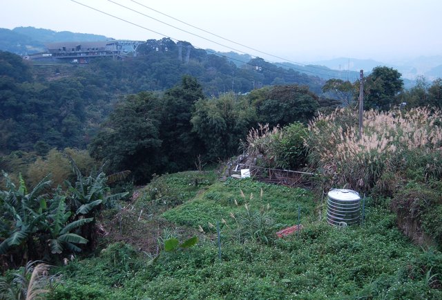 Top of the Maokong Gondola and surrounding countryside