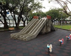 Slide in the playground at the 228 Peace Park