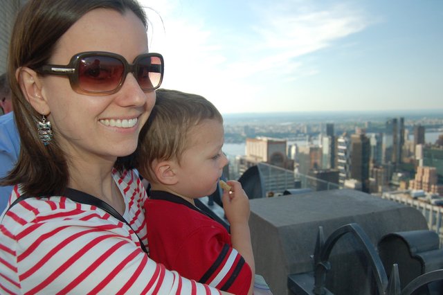 Aunt Bethany and Calvin on the Top of the Rock