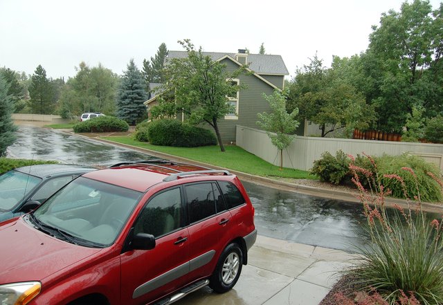 Post-flood rain in Boulder