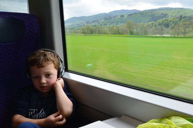 Calvin in the First ScotRail service to Inverness