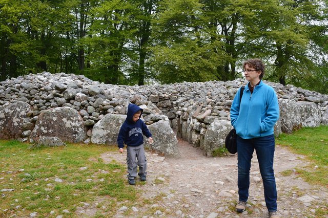 Calvin and Kiesa at Clava Cairns