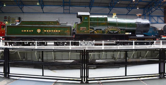 City of Truro on the turntable at the National Railway Museum