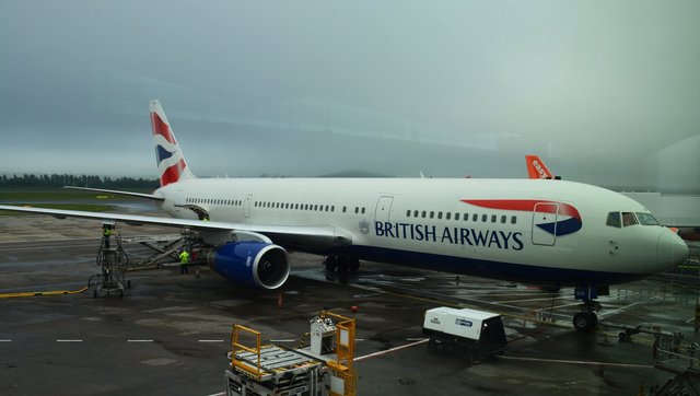 British Airways Boeing 767-300 G-BZHA at Edinburgh Airport