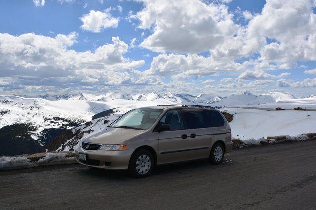 Minivan on Trail Ridge Road