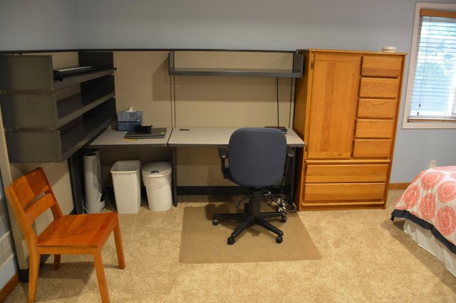 Basement guest room set up for au pair