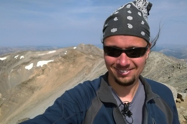 Jaeger summit selfie on Mount Massive