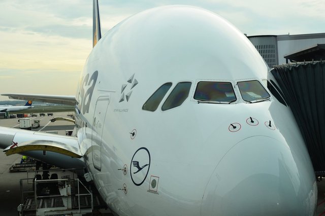 Lufthansa A380 at Frankfurt