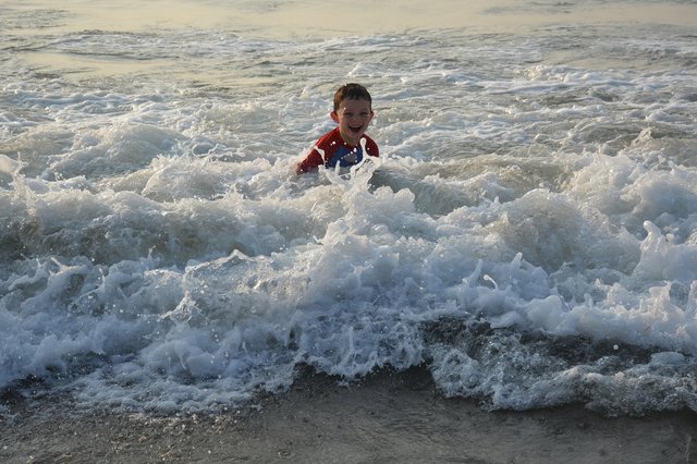 Calvin enjoys the Arabian Sea