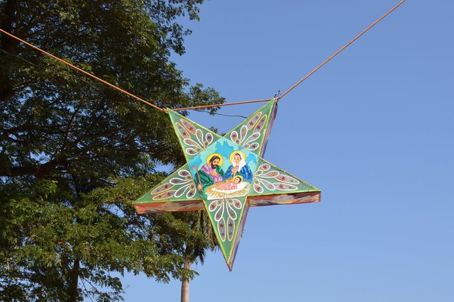 Christmas decoration hanging in Old Goa