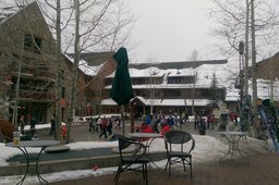 Snowy view from Keystone's base area