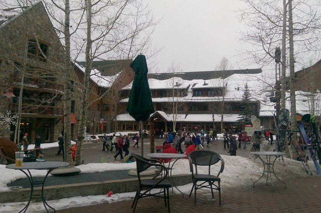 Snowy view from Keystone's base area