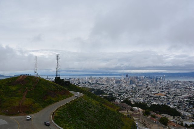 Twin Peaks and downtown San Francisco