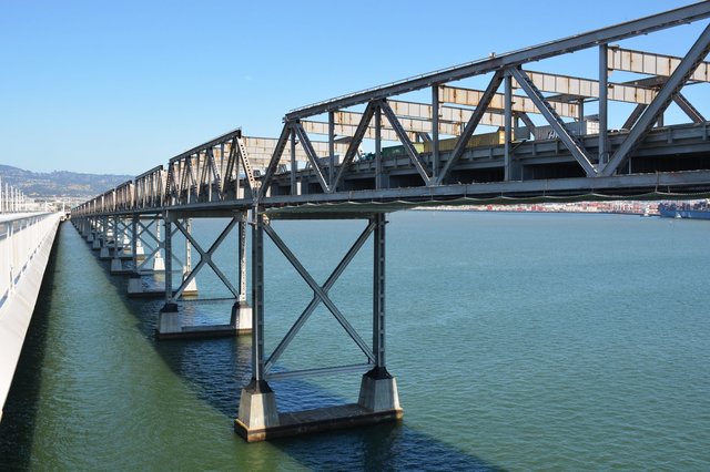 Old Bay Bridge next to the New Bay Bridge