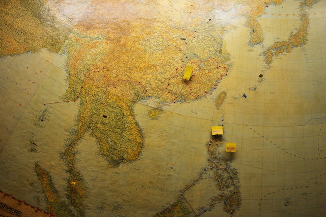 Pacific Theater map at the Churchill War Rooms