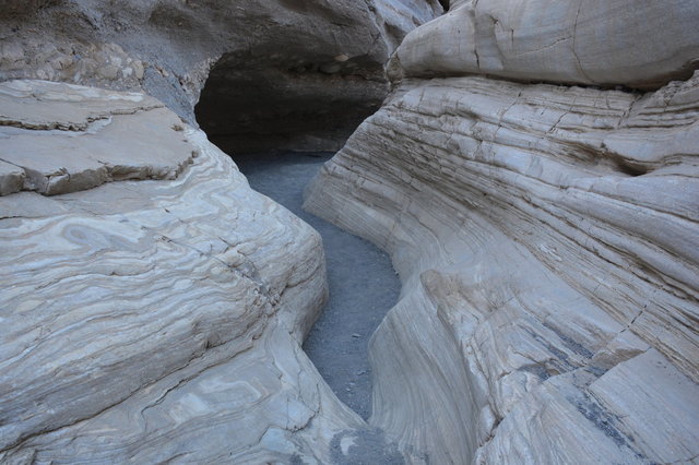 Polished rock in Mosaic Canyon