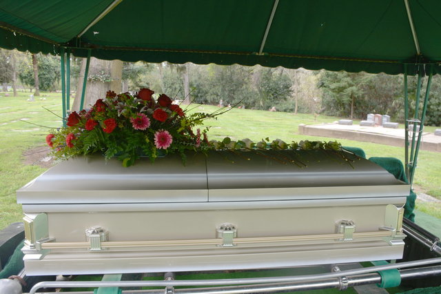 Grandma Logan's casket