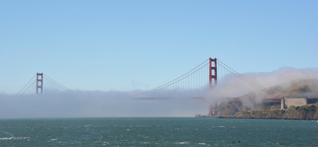 Golden Gate Bridge in fog