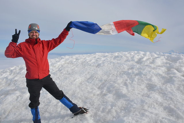 Willy on the summit of Mount Hood